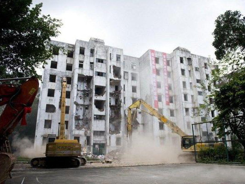 使用海沙的建筑物，墻體受損嚴(yán)重